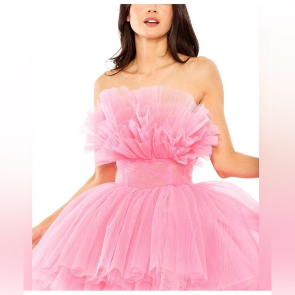 Mac Duggal 20750 NWOT Strapless Ruffle A-Line Dress - Picture 2 of 6